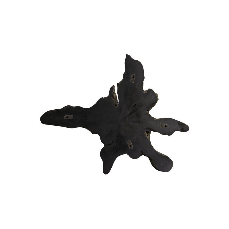 Teak Slice Wall Décor, Lg, Dark Gray