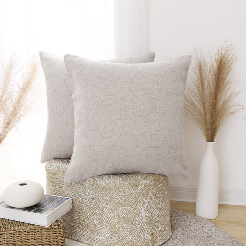 Housse de coussin Deconovo, Crème, H 20 po x l 20 po