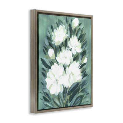 Acrylic Jasmine Flowers Floating Frame, design by Camila Juncos