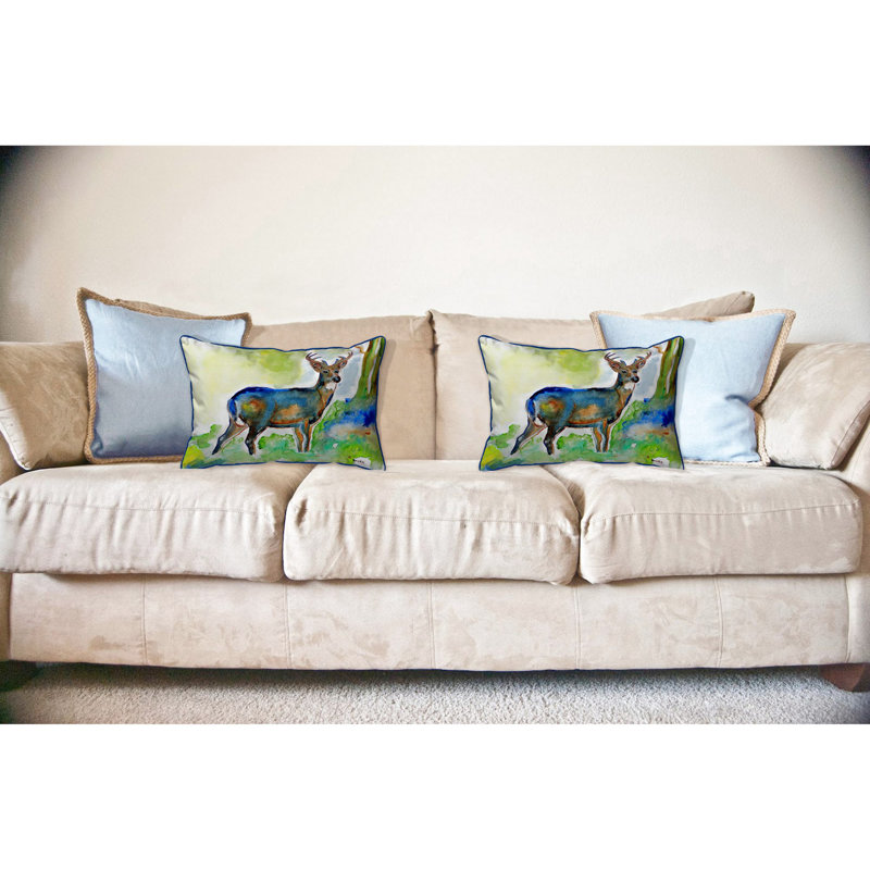 Lodge Deer Indoor/Outdoor Lumbar Pillow