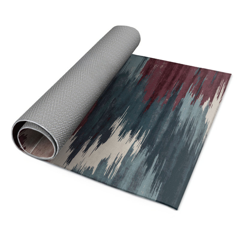 Tapis intérieur et extérieur mauve Watercolor, Rectangulaire 3 pi x 5 pi