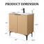 Ensemble de meuble-lavabo sur pied 30 "en chêne noyer rétro
