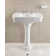Rose 25.38" Tall White Ceramic Oval Pedestal Bathroom Sink with Overflow