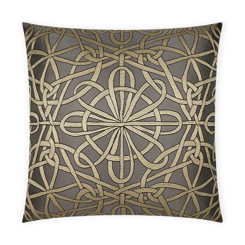 Slip Knot Pillow Cover & Insert, Charcoal, Square 24"