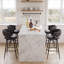 Tabouret de bar pivotant et rembourré moderne avec motif tissé-2006566760-2006566761