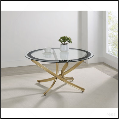 Connors Chrome Round Glass Top Coffee Table