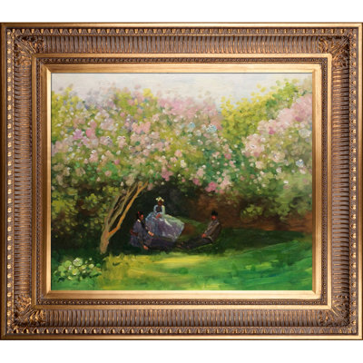 « reposer under the lilacs » par claude monet, reproduction d’image sur toile