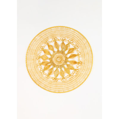 Sunburst Petal Weave Metal Placemat