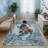 Boho Crocodile Print 5x7 Washable Area Rugs for Living Room, Vintage Soft Rug for Bedroom Dining Room, Non-Slip Low Pile Large Indoor Carpet for Office Playroom-130007664
