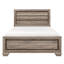 Lit double foncé avec finition naturelle-1260367887