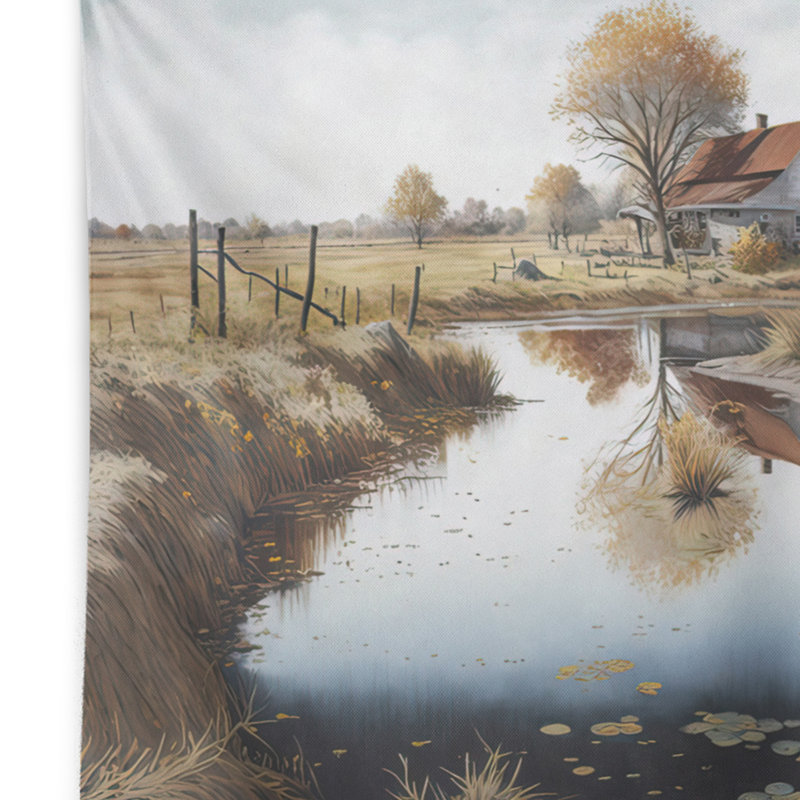 Tapisserie en polyester «River to the Farm II», H 32 po x l 39 po