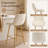 Amyris 30 inch Set of 2 Bar Stools,with Chrome Footrest Velvet Fabric Counter Stool Golden Leg Simple High Bar Stool-1403841612-1394994261