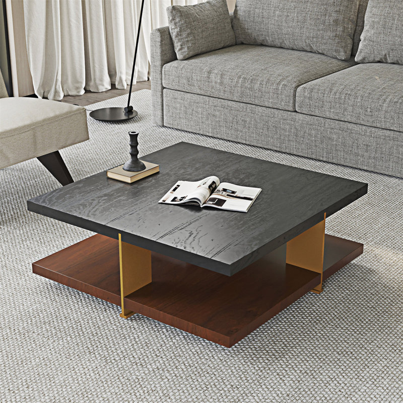 Table basse rectangulaire en bois