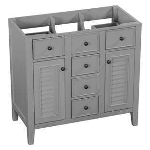 35'' Single Bathroom Vanity Base Only in Gray