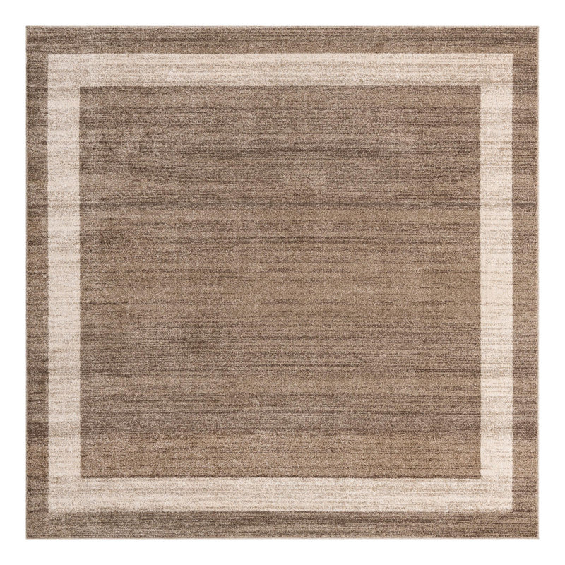 Tapis brun clair Songul, Carré 7 pi 10 po