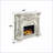 Indoor Electric Fireplace | Transitional Scrolled Floral | Touch/Remote | Antique White | Resin &amp; Synthetic Wood