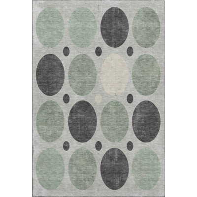 Premium Machine Washable Tiana AMF1949 Geometric Rug