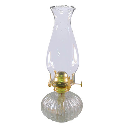 Ellipse Glass Hurricane Oil Lamp