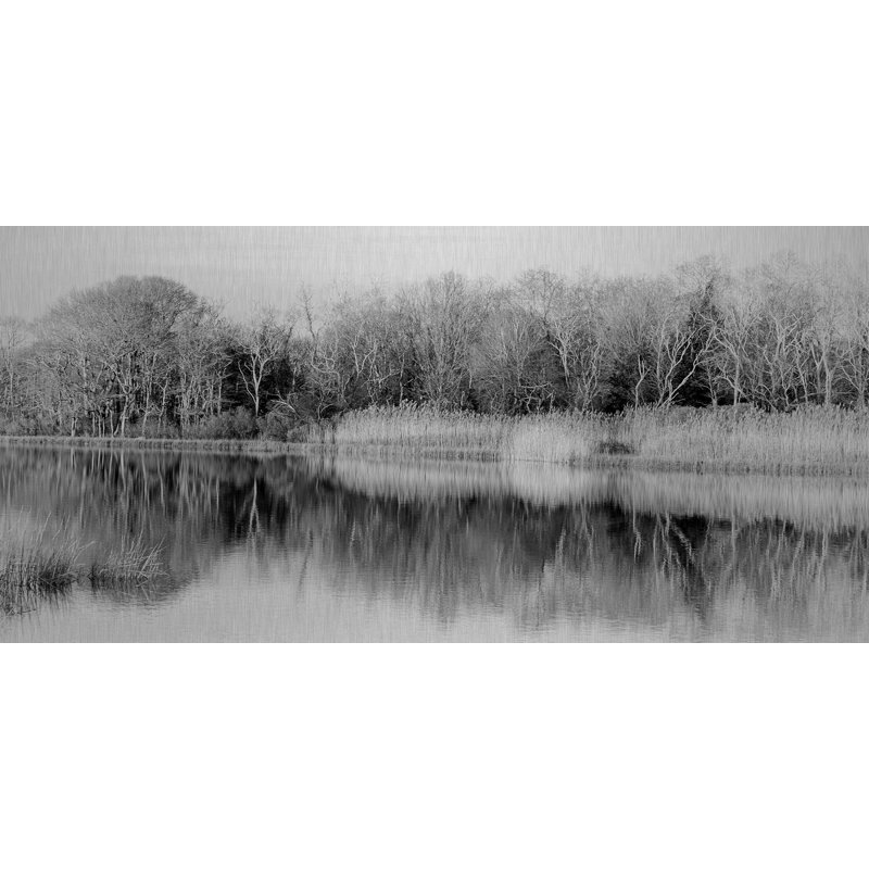 Metallic Riverbank Reflection Print by Lillian August