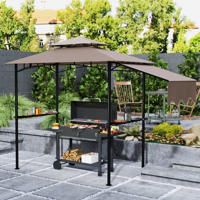 8' x 5' Grill Gazebo, Double Tiered Barbecue Gazebo