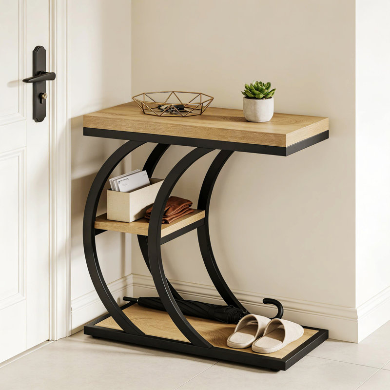 Table de bout de style contemporain, table d'appoint à 3 niveaux, table de canapé