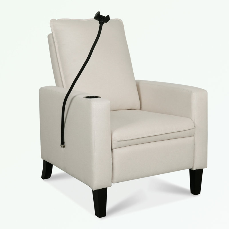 Ravaughn Upholstered Home Theater Seating, Beige Polyester