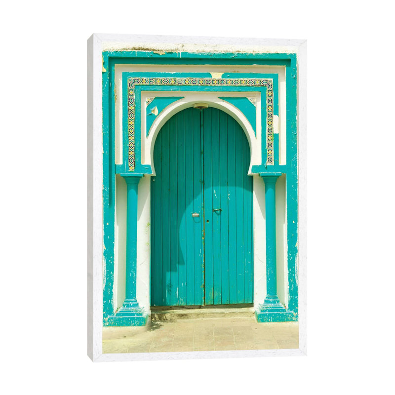 Tunisia Door by Danita Delimont - Print on Canvas, 66.04 cm H x 45.72 cm W, White Framed