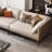 Khaki Genuine Leather Modular Sofa cushion couch-109304992-109304993-109304995