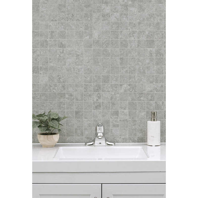 Lucenta Grid 12 in. x 12 in. Matte Porcelain Mosaic Floor and Wall Tile, Snow