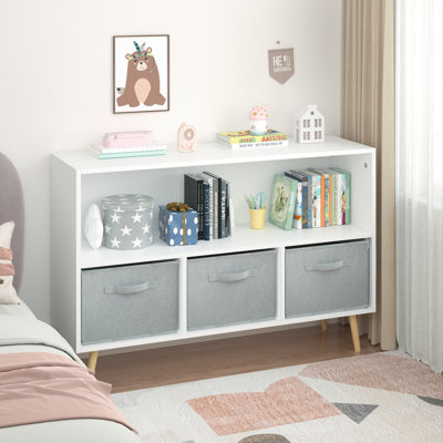 Bibliothèque pour enfants avec tiroirs pliables en tissu