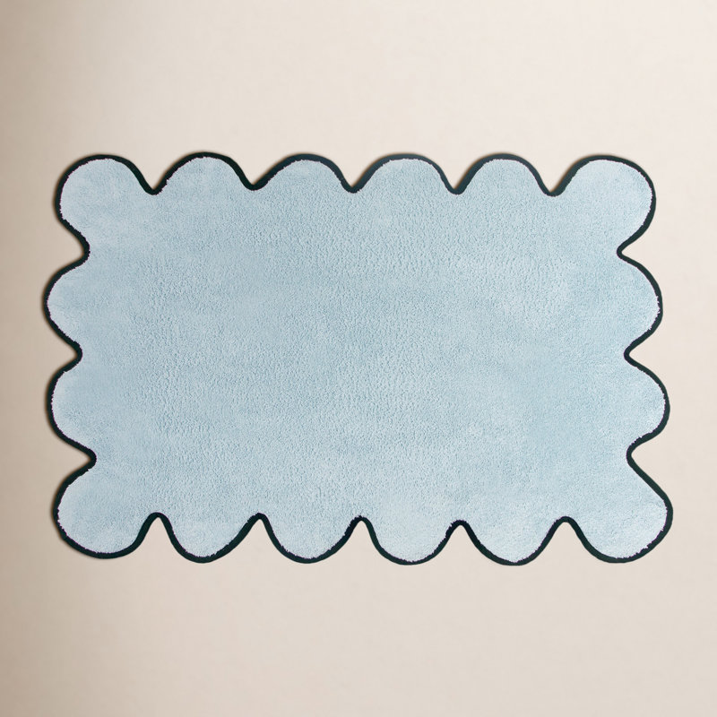 Charish Scalloped Tubmat, Blue