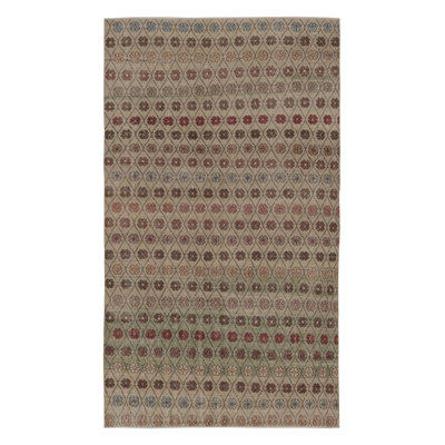Distressed One-of-a-Kind 5'3X9'1 Hand Knotted Area Rug