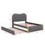 Lit plateforme tapissier avec pieds de support en bois et lit gigogne-1110932128-1110932129