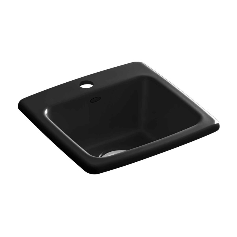 Lavabo de bar à fixation sur le dessus Gimlet, 1 trou, Noir