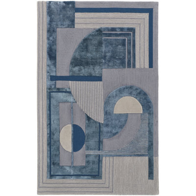 Hithin Wool Geometric Indoor Rug