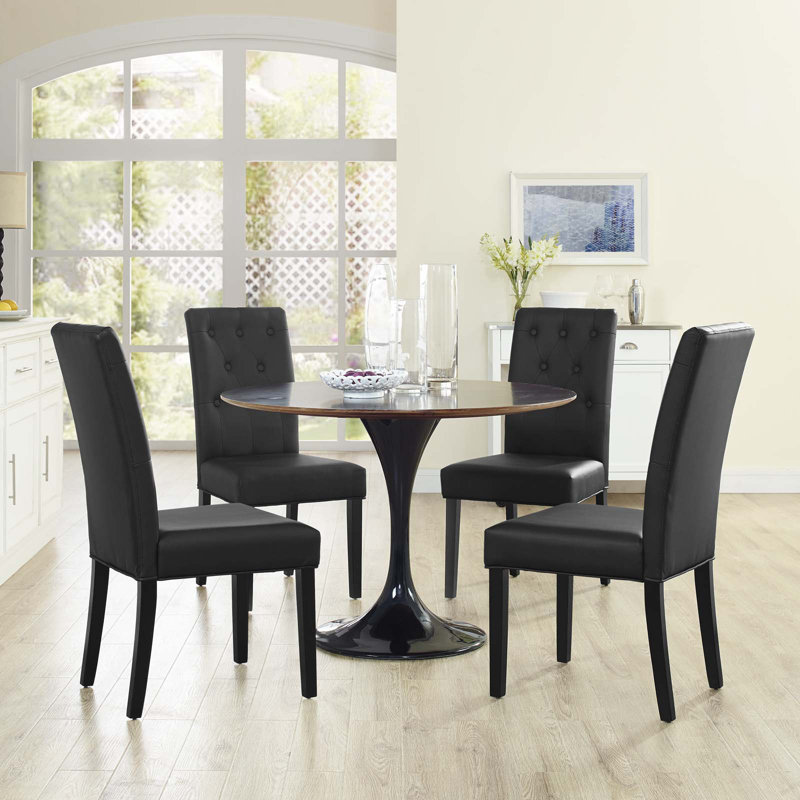 Chaise d'appoint Modway Confer, Vinyle noir