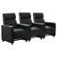 Ensemble de salon inclinable capitonné noir Kryton