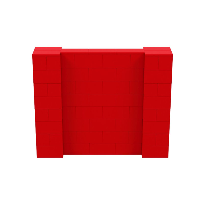 Ensemble mural 4 pi de hauteur Everblock, 60", Rouge