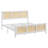Rattan Bed Frame With Headboard, Boho Cane Platform Bed Frame With Strong Metal Slat, Noise Free-930438020-907927858