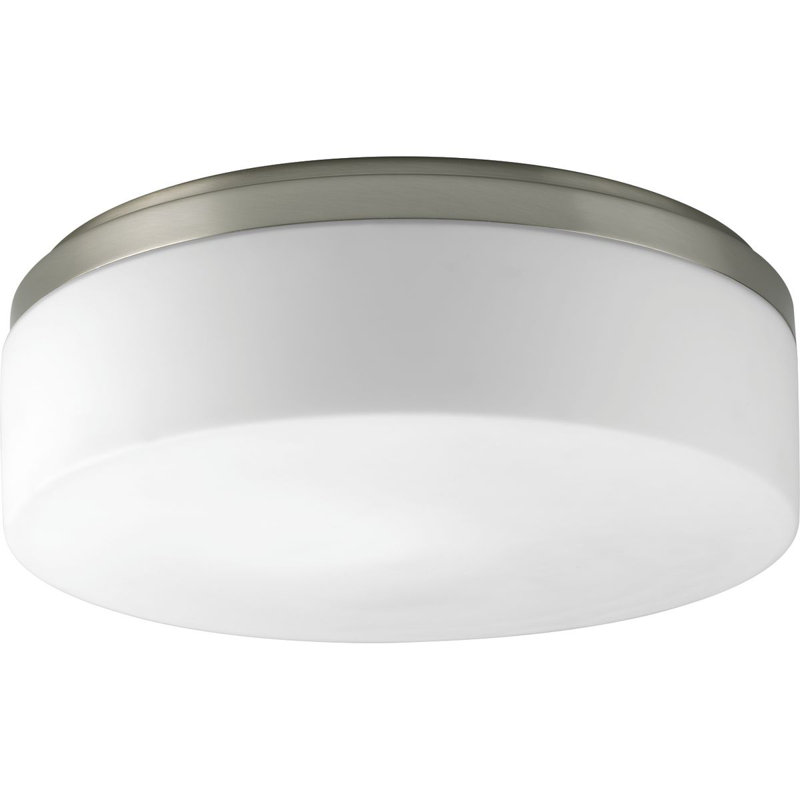 Siddharth Acrylic LED Flush Mount, Brushed Nickel, 5.25" H x 18" W x 18" D