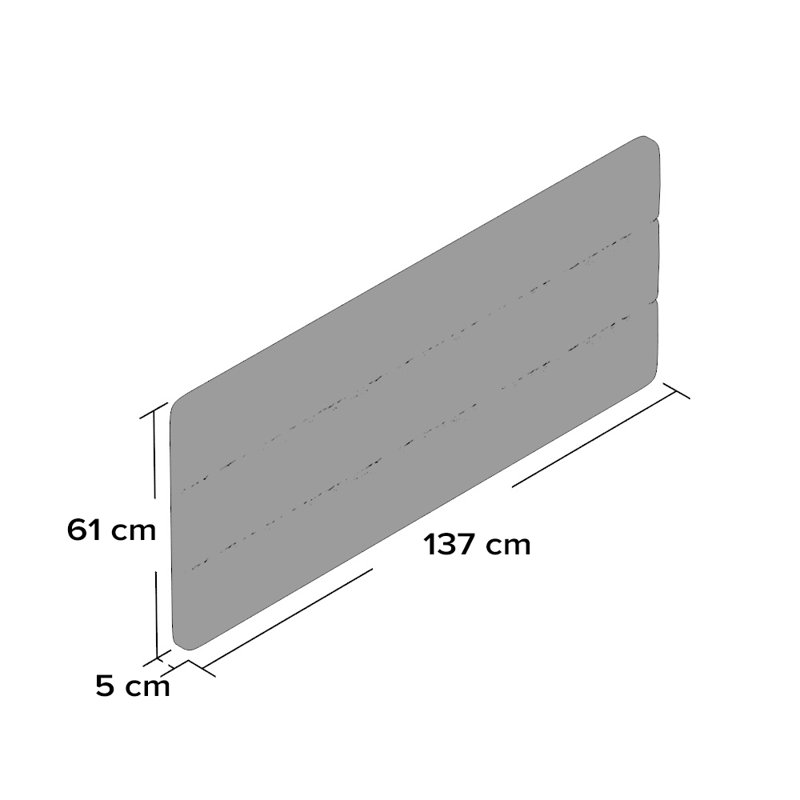 Josia Upholstered Headboard, Double (4'6)