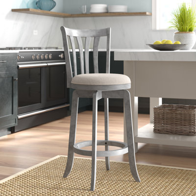 Asharn Swivel Upholstered Counter Stool