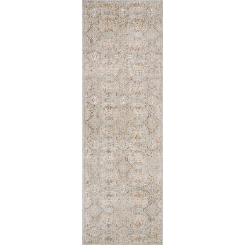 Amber Lewis x Loloi Zuma Silver / Multi Area Rug, Runner 2'7" x 7'9"