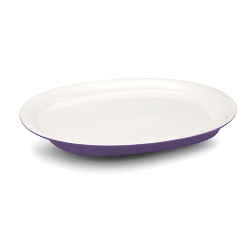 Round & Square Serveware 16.25" Oval Platter, Green