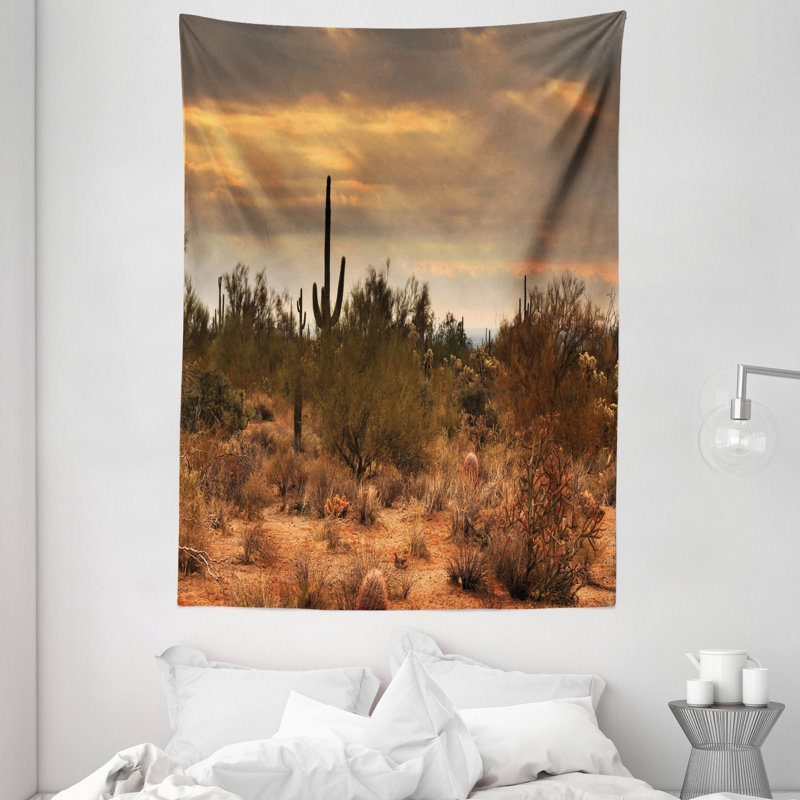 Polyester tapisserie du désert ombragée, H 80 po x l 60 po