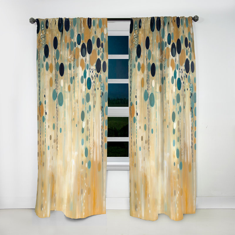 Rideau moderne obscurcissant en velours Haruka «I'm Take It Under Considération VII» - 1 panneau, L 52 po x L 63 po