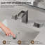 Robinet de salle de bain surdimensionné à 3 trous et 2 poignées avec drain-111854783