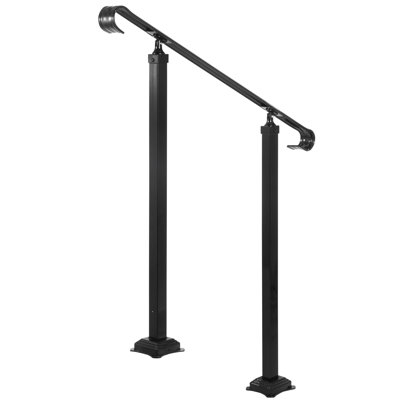 Hand Rails for Outdoor Steps, Wrought Iron Railing, Porch and Stair Railing Kit
