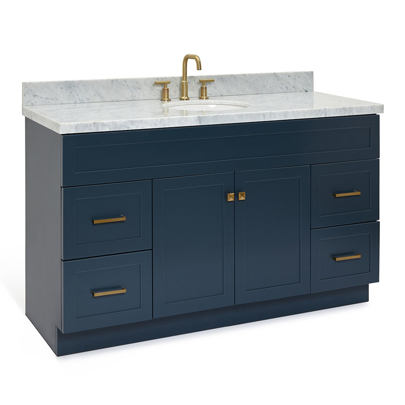 Ensemble de meuble-lavabo simple 61 po Abell, Bleu minuit