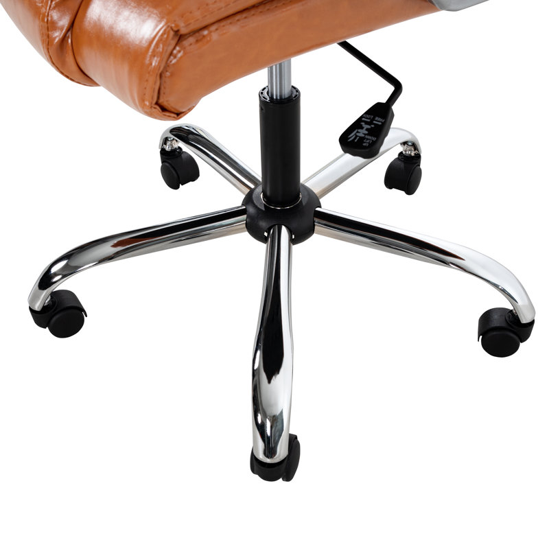 Fauteuil de direction haut dossier, fauteuil de bureau en similicuir de qualité supérieure avec support pour le dos, accoudoir de chaise d'ordinateur et support lombaire, paire de 2